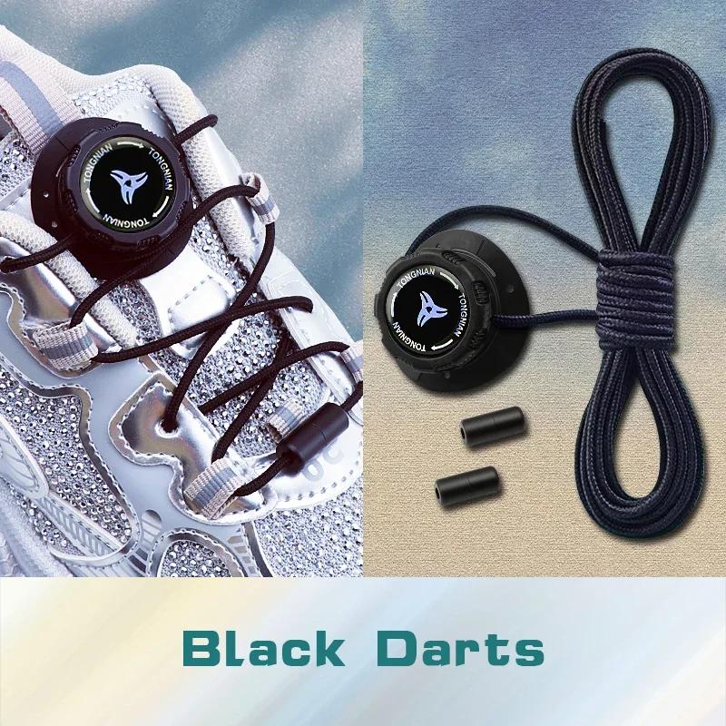 Install Simple Swivel Buckle Laces Automatic Shoelaces Without Ties Unisex Thick Rope Tennis Sneakers Shoelace Shoe Accessories