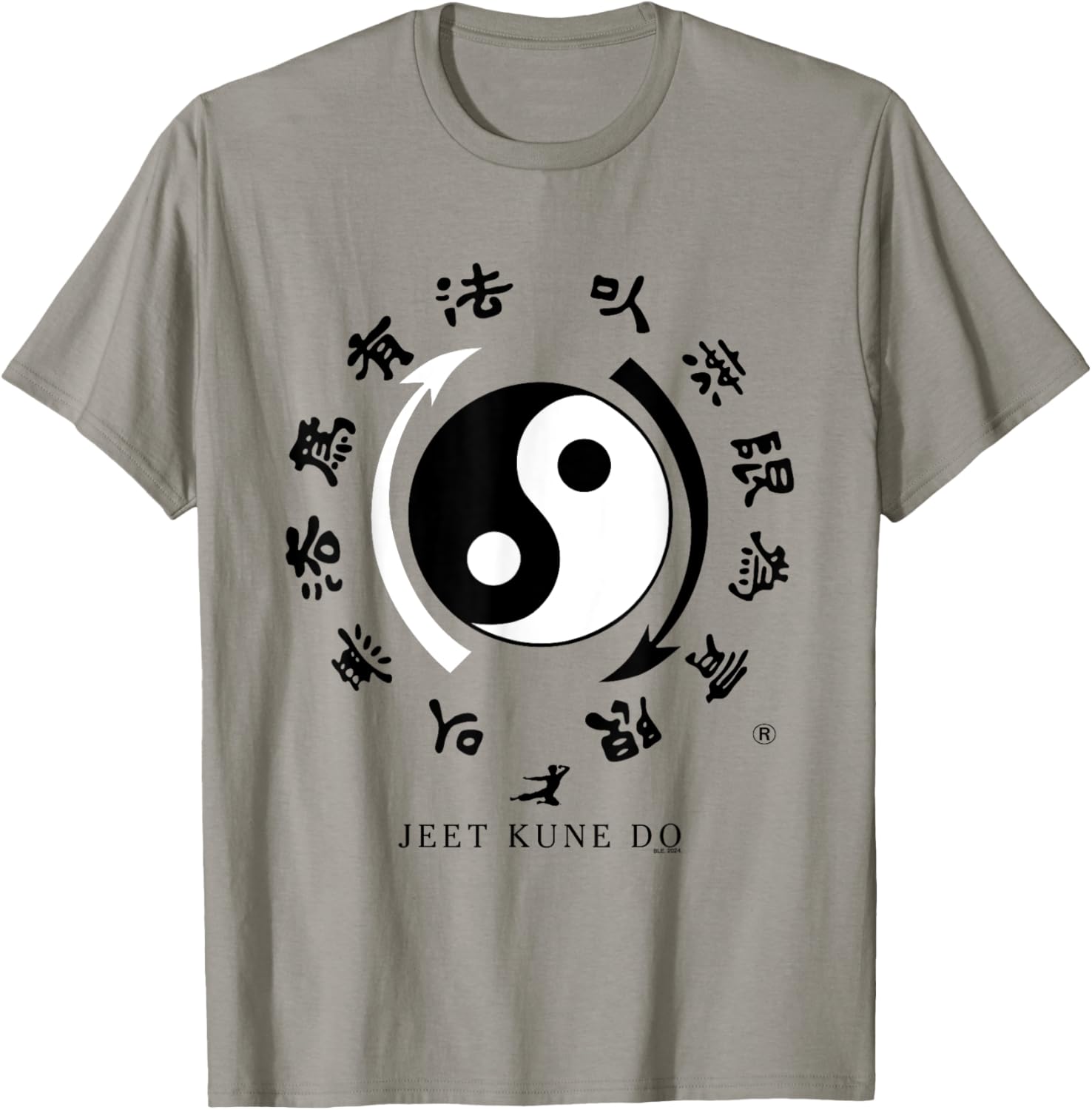 Bruce Lee Jeet Kune Do Hybrid Martial Art Yin Yang T-Shirt S