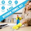 8Pcs Swedish Dishcloths Reusable Dish Cloth Absorbent Kitchen Dish Rag Non Scratch Kitchen Cleaning Cloth for Washing Dishes