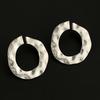 Vintage Gold Punk Twisted Round Stud Earrings for Women Irregular Curved Circle
