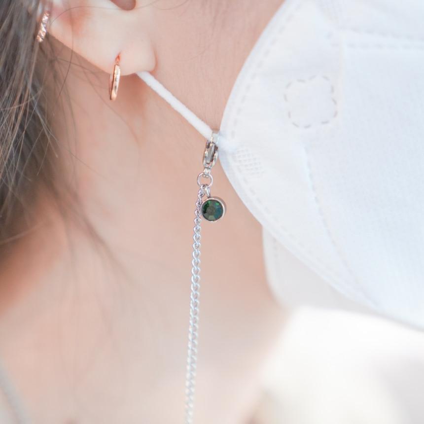 Nobrand Surgical Mask Strap. Birthstone Mask Necklace (1pc)