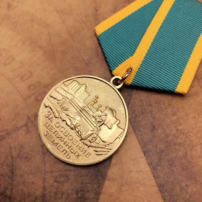High Quality Soviet Medal Emblem, Reclamation Medal, Honorary Commemorative Medal, Bronze Medal, Corn Breast Medal, Metal Brooch