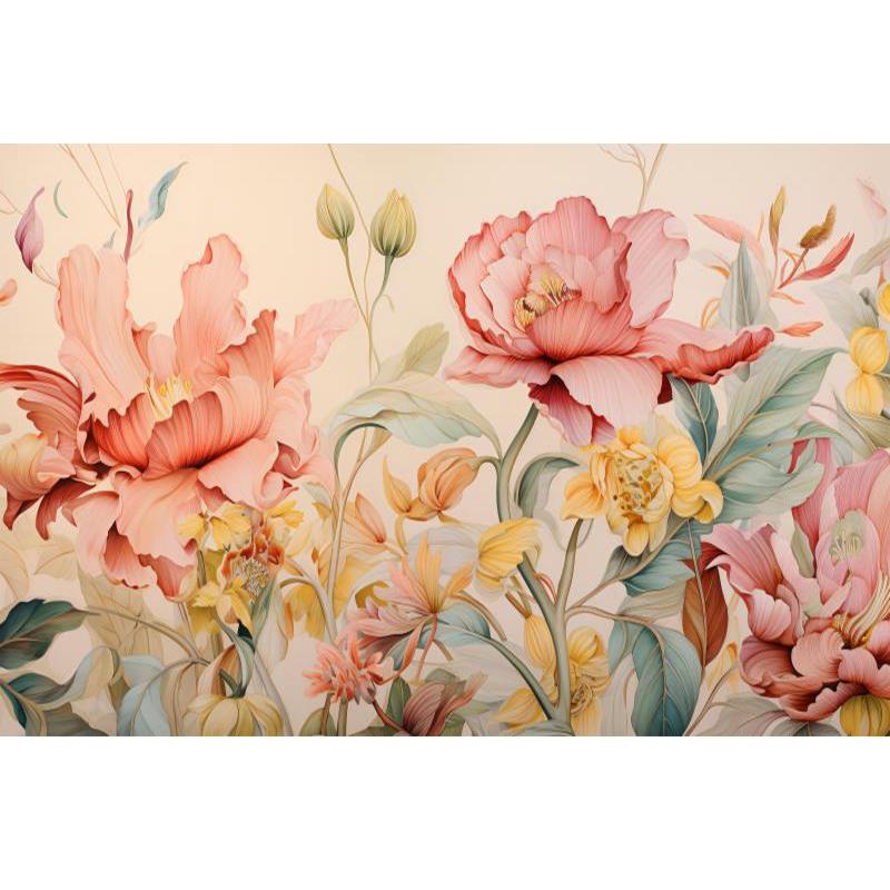 Wall Mural White Pink Fresh Peony Wallpaper Living Room Bedroom Tv Sofa Wall Mural Home Decor