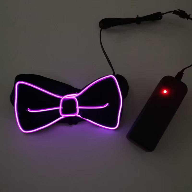 Glowing Butterfly Knot Suitable For Christmas Party Led Glowing Bow Tie Performance Props Festive Costumes Special Use