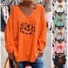 Women's Fashion Casual Long Sleeve V-Neck  Blouses & Shirts