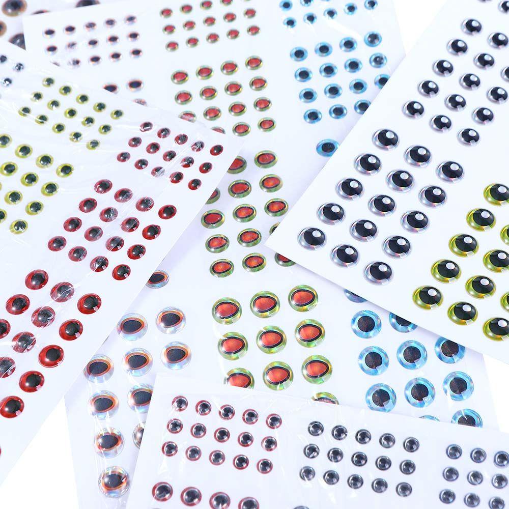 183 Peças Adesivo de Olhos para Pesca DIY Olho Simulação Pesca com Mosca Olhos 3D de Peixe Isca Olhos de Peixe Olhos de Isca de Pesca Olhos Artificiais de Peixe