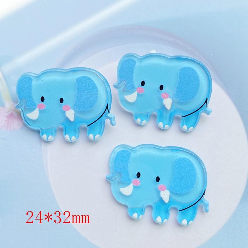 10Pcs/lot Cute Mixed Shiny Cartoon Animals Flatback Acrylic Kawaii Scrapbooking Embellishments Diy Accessories G98