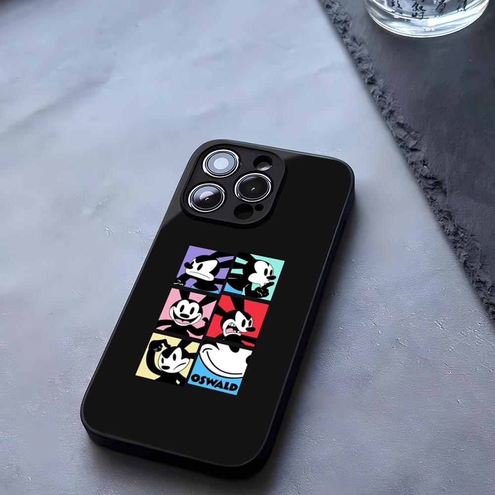 Cartoon Character O-Oswald Phone Case Tempered Glass For IPhone 17 13 14 16 12 15 11 Pro Max Plus Mini X XR SE2020 Coque