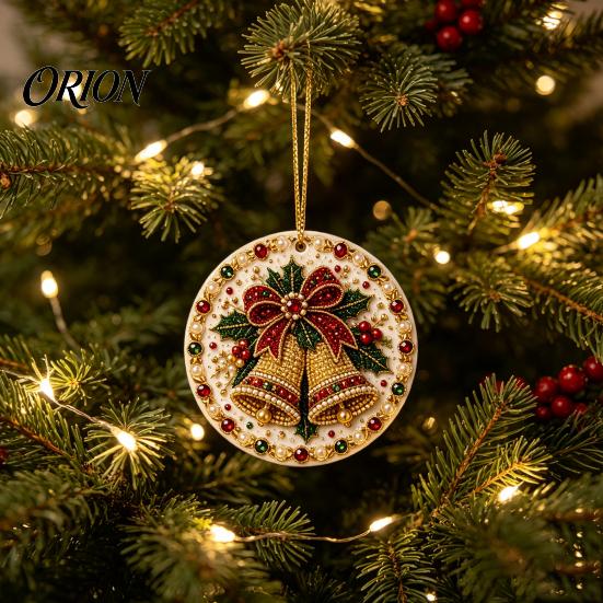 Holiday Tree Decorations Christmas Acrylic Hanging Ornament, Double Side Printed Ornament Decor Pendant, Festive Home Decoration Special