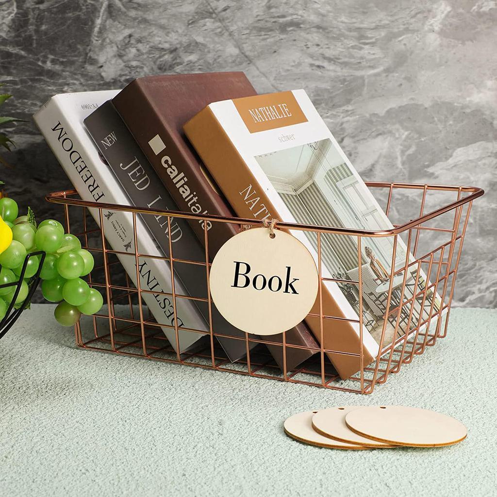 Round Wooden Hanging Sign with Laser-Engraved Handwritten Label