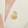 New Chinese Style Hollow Gourd Pearl Elegant Suit Brooch For Women Clothing Coat Corsage Jewelry Accessories Gifts