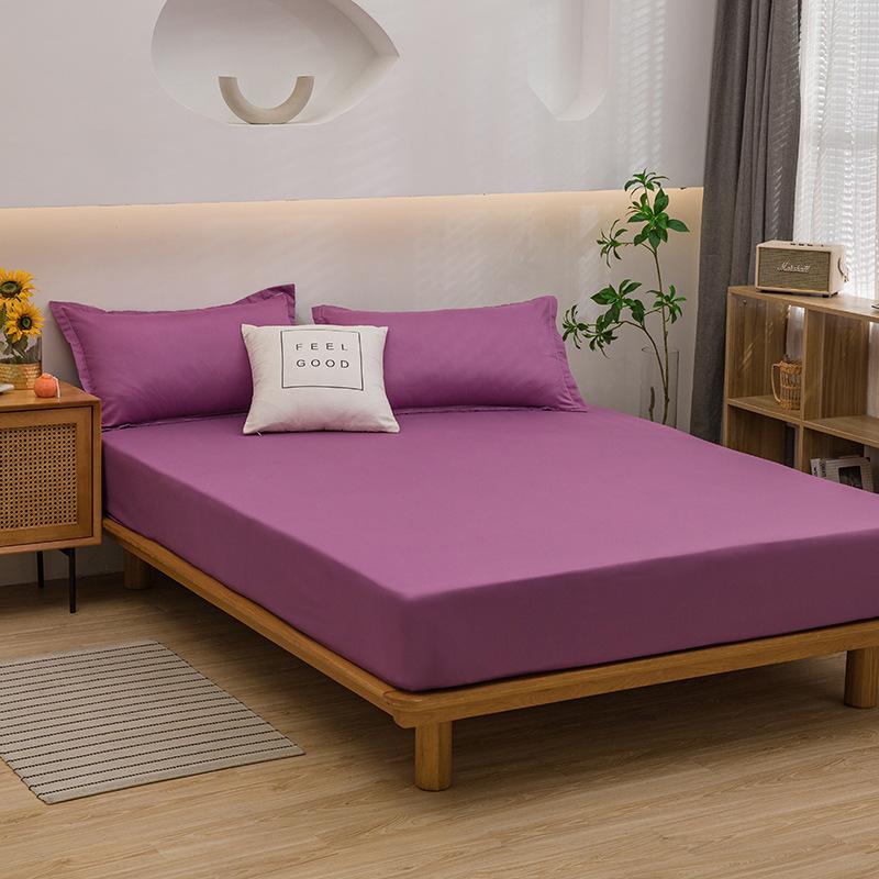 

Простой цельный матрас, однотонная простыня из стиранного хлопка, комплект из трех предметов, подушка для студенческого общежития 120cmx200cm фиолетовый
