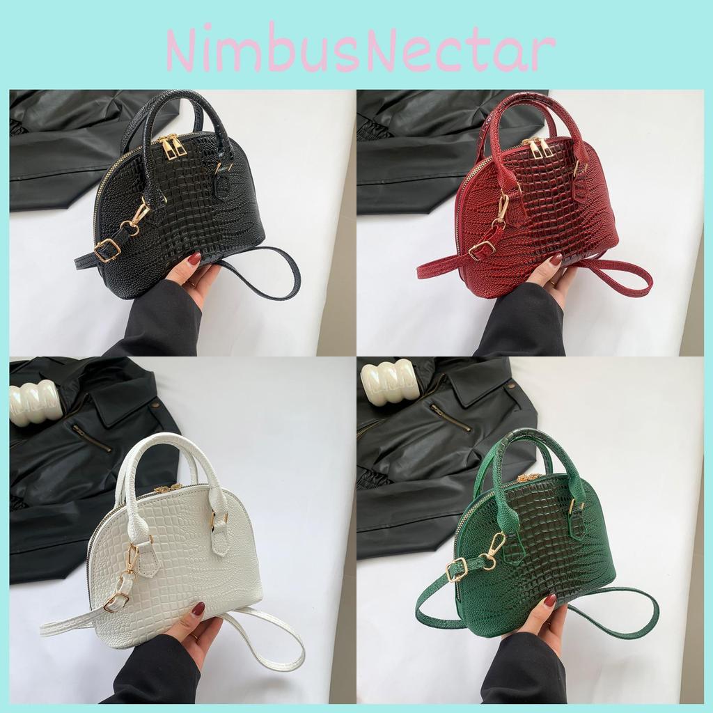 Trendy Street Style Pu Crossbody Bag For Women 2024 Vintage Shell Purse