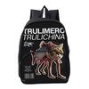 Hot Italian Brainrot Print Round Front Pocket Backpacks for Boy and Girls Best Gifts 2D Flat Cartoon School Bag for Children
