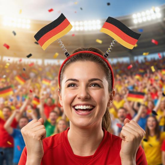 Football Headband for Women Men Soccer Cheering National Flag Hairband Game