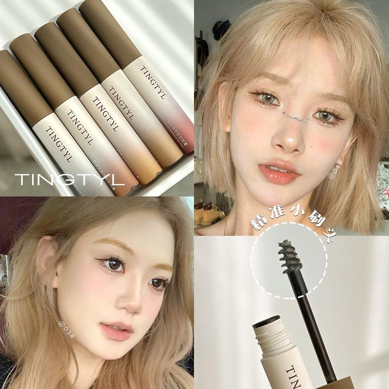

TINGTYL Floral Long-Lasting 3D Waterproof Tinted Eyebrow Mascara - Light Color, Non-Smudging, Natural Finish 04# Khaki Brown