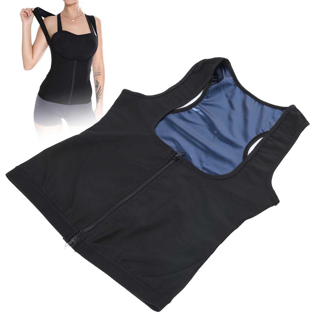 Sauna Vest Heating Sweat Tank Top Breathable Waist Trainer Zipper Sports Corset for Female