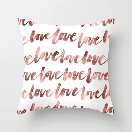 Pink Marble Geometric Series Pillowcase Home Fabric Craft Sofa Back Cushion Cushion Cover Living Room Pillow