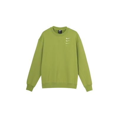 French Terry Swoosh Embroidered Gradient Crew Neck Sweatshirt Men Tops Pear-Green DB9408-310
