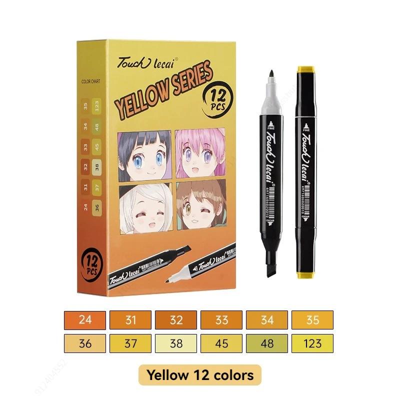 12 Colors Alcohol Based Markers, Alcohol Markers Set, Dual Tip Alcohol Sketching Drawing Markers Animation for Adults Kids