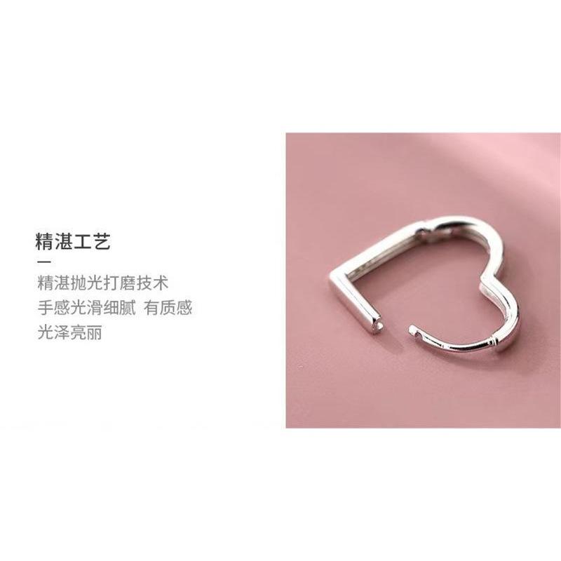 Hollow Heart Shape Buckle Earrings Sweet Fashion Jewelry For Women