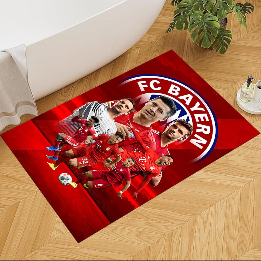 Bayern Munich Team Celebration Floor Rug Office Rug Design for Playrooms Living Rooms Hallway Kitchen Anti-slip Rug Anime Office Decor