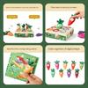 Baby Teether Toys, Chewable Plush Carrot With Rattle Sound, Sensory Learning Toy For Newborns, Montessori Pulling Activity