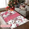 [Custom Name Rug] Marie Cat Wonderland Carpet for Room Floor Mat, Cozy Office Hotel Chair Print Area Rug