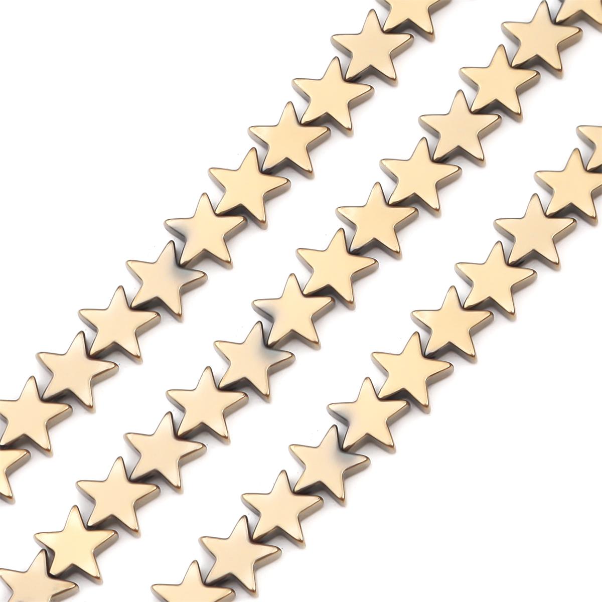 

4/6/8 мм натуральный камень, золото, серебро, разноцветные пентаграммы, гематитовые бусины, звезды, свободные бусины-разделители, подвеска для изготовления ювелирных изделий, браслетов, аксессуары своими руками 4mm 120pcs золотистый