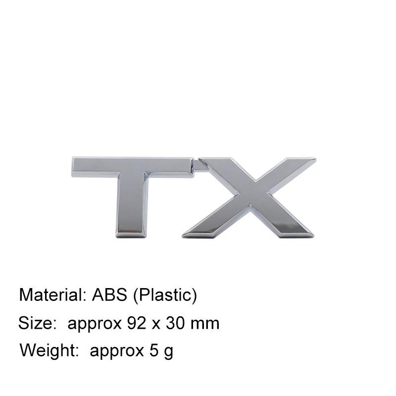3D Premium ABS TX TX.L VX VX.L Aufkleber Heckstoßstange Plakette Auto Heckklappenemblem Zubehör Außendekoration