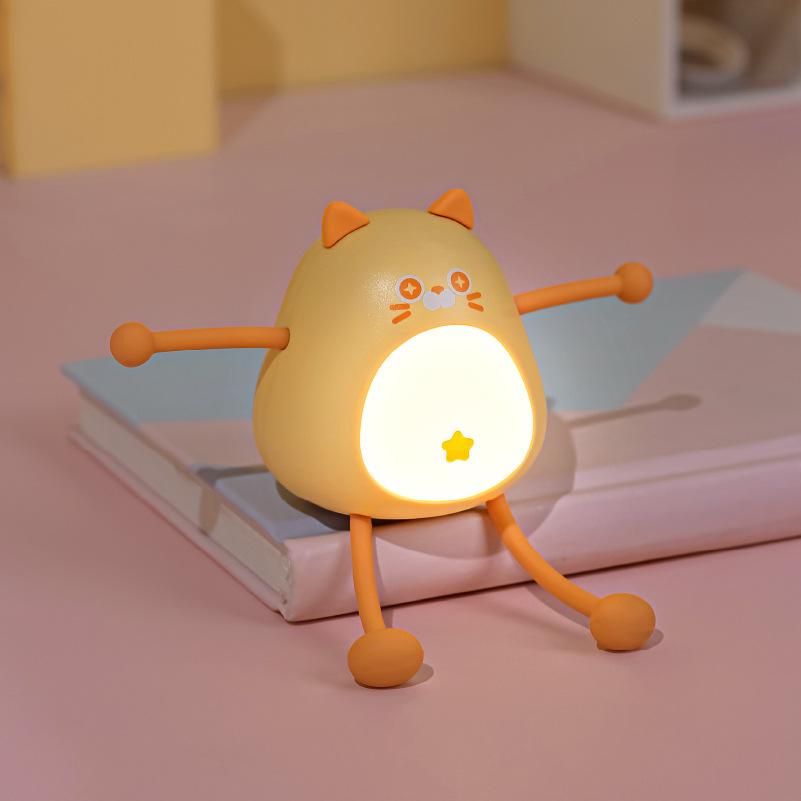 Cartoon Night Light Mini DIY Table Reading Lamp Novel Animal Desktop Decorative Ornaments Lamp Bedroom Decor Gifts For Children