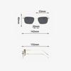 UV400 Rectangle Sunglasses Trendy High-Quality Metal Frame Punk Sun Glasses Travel Shades for Women & Men