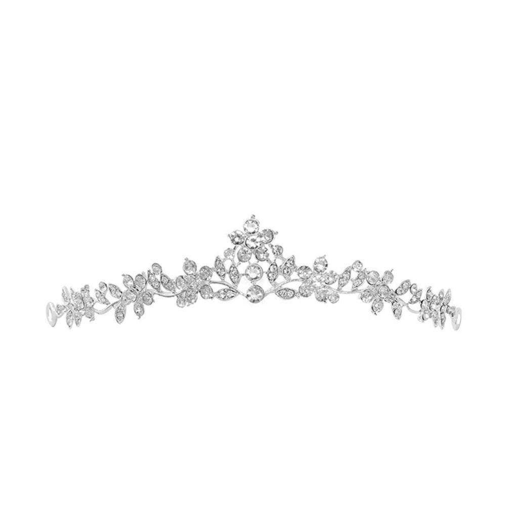 Rhinestone Crystal Bridal Tiaras Handmade Baroque Wedding Headband Silver Bride Headpiece  Wedding