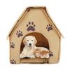 Pet House Foldable Bed Small Footprint Pet Bed Tent Puppy Cat Removable Washable HouseBrown