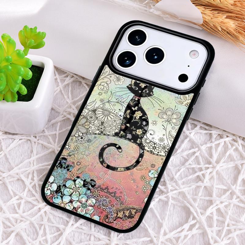 Cartoon Cat Kitten Phone Case for iPhone 17 Air 16 15 11 12 14 13 Pro Max Shockproof Cover