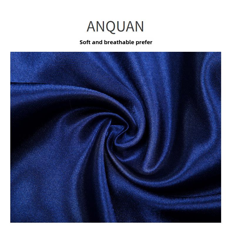 Herren-Boxershorts aus Satin-Seide, einfarbig, lockere Sommer-Pyjama-Shorts