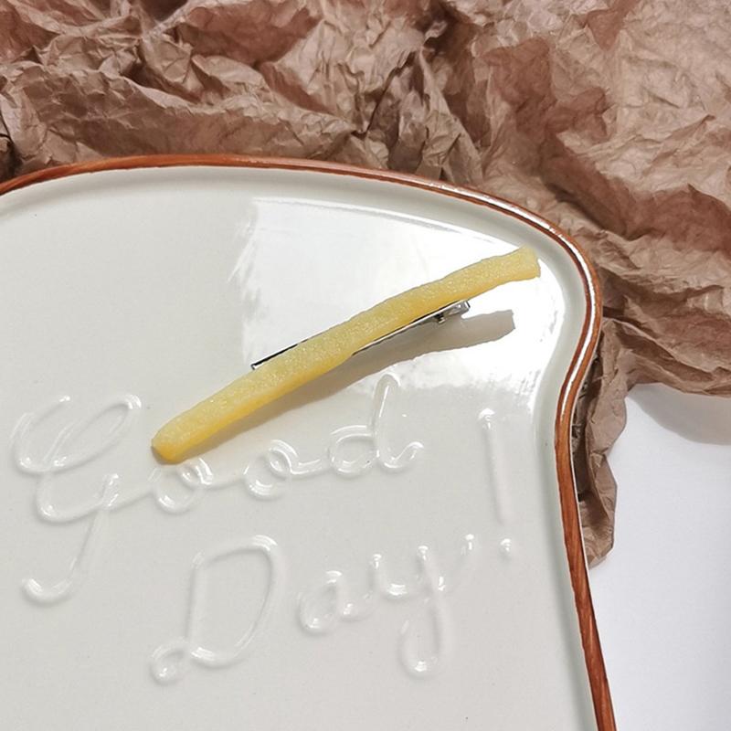 Simulated French Fries Small Hair Clips For Girls Metal Clip Hairpins Barrettes Imitation Food Hair Decor Jewelry For Women Gift