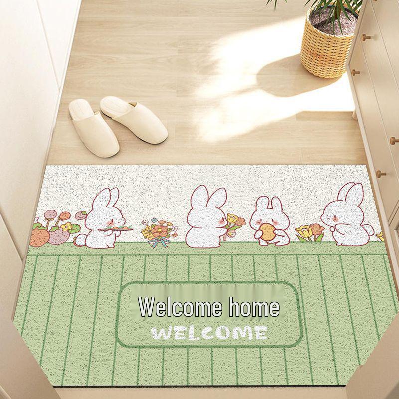 Kreskówkowy antypoślizgowy jedwabny wycieraczka powitalna: Cięta, Duża Mata do Usuwania Kurzu przy Wejściu