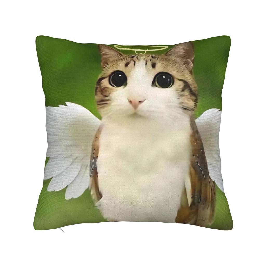 Decorative Pillowcase Meowl Cat Owl Meme Accessories Bed Pillow Case Cover Zippered Multi-Size
