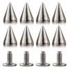 652F 354Pcs Spiked Rivets Silver Metal Punk Decorative Rivets Screwing Pointed Rivets Gothic Button Buckles Craft Decoration