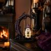 Realistic Wind Swaying Figures Halloween Swinging Ghost on Tree Figurine, Resin Swing Statue, Weatherproof Garden Statues Reading Ornament,