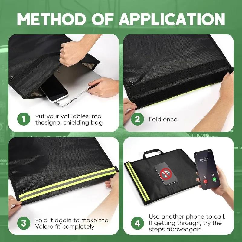 3 ks Signálově blokující taška na mobilní telefon Taška proti záření Stínící taška Klec Faradayova taštička Taška na klíče od auta Ochrana proti záření