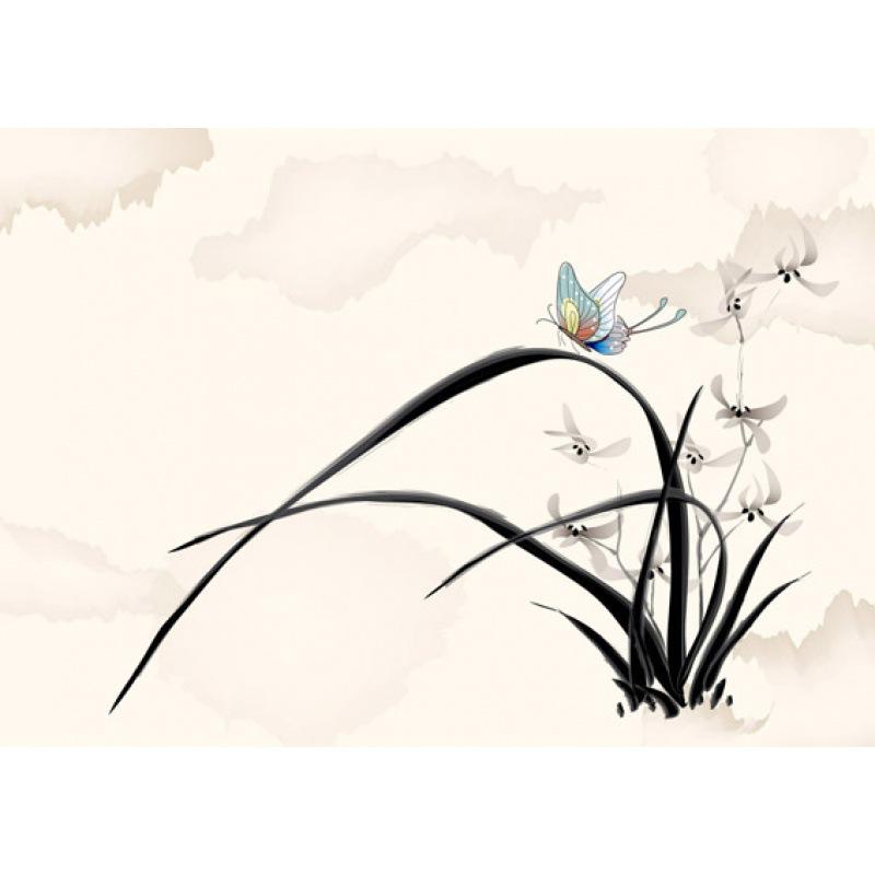 Framed Vector Plants & Flowers Ink Painting Poster with Free Shipping