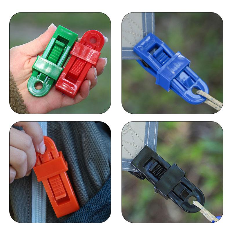 5Pcs Tarp Clips Lock Grip Clamps Tighten Tent Clip Reusable Clamp Awnings Fastener Tools Camping Accessories For Outdoor