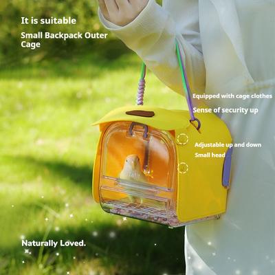 Suprimentos para Animais de Estimação Mochila Pequena Gaiola de Transporte Gaiola para Pássaros Gaiola para Papagaio com Proteção de Luz Gaiola Externa Gaiola Externa de Observação Dedicada
