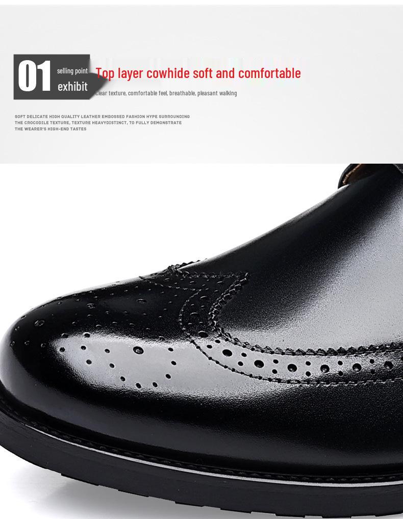 Men's Hand-Carved Leather High-Top Martin Boots: Casual Business Style