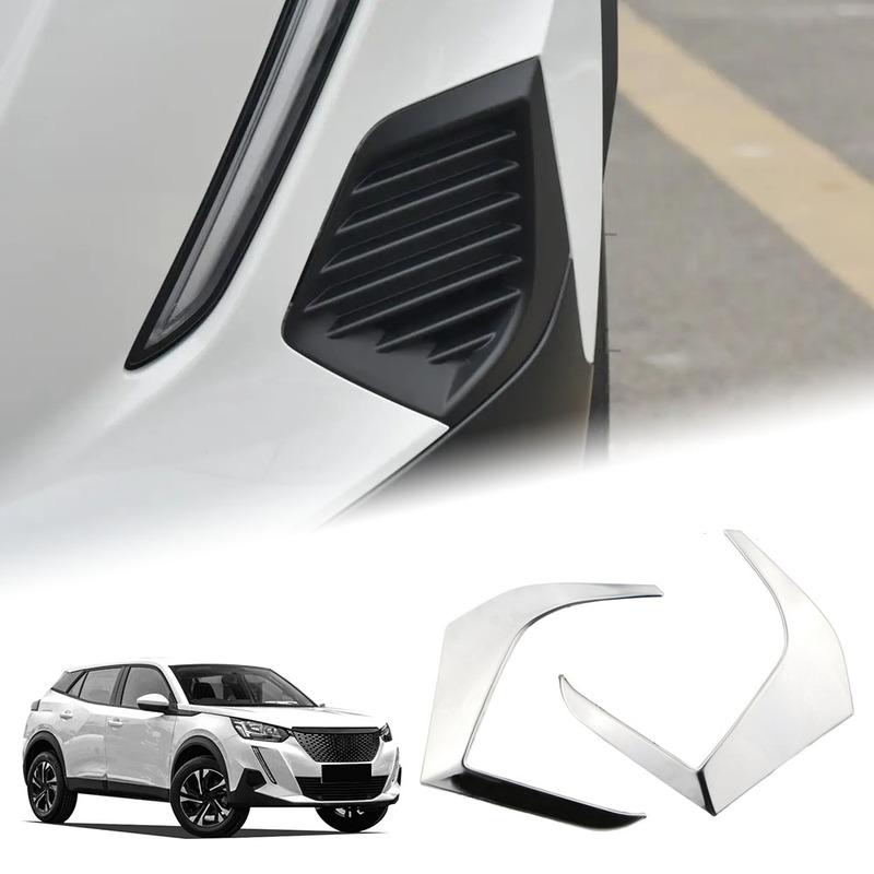 For Peugeot 2008 E2008 Fog Light Trim Front Fog Lamp Decoration Frame Cover Sticker