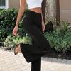 Women Pants Elastic High Waist Wide Leg Casual Trousers Solid Color Lounge Trousers Work Travel Daily Wear