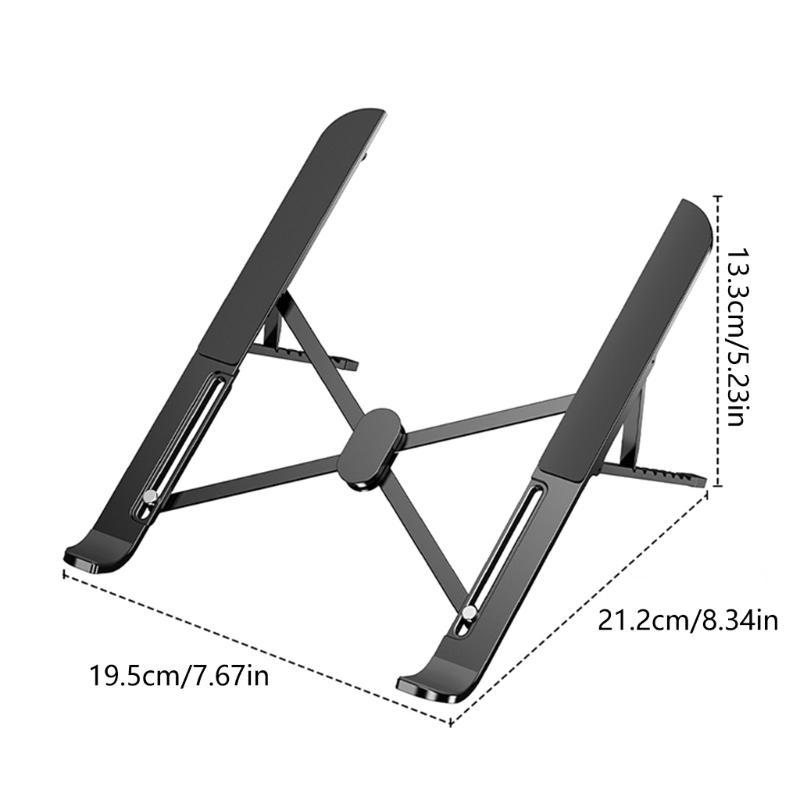 Portable Foldable Laptop Stand With 7 Adjustable Height For 17.3Inch Notebook Enhances Cooling And Ergonomic