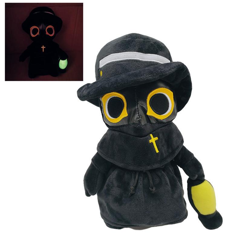 Plague Crow Doctor Plush Toys Cute Specter Stuffed Pillow Doll Soft Fluffy Halloween Hugging Cushion Decor Kids Festival Gifts